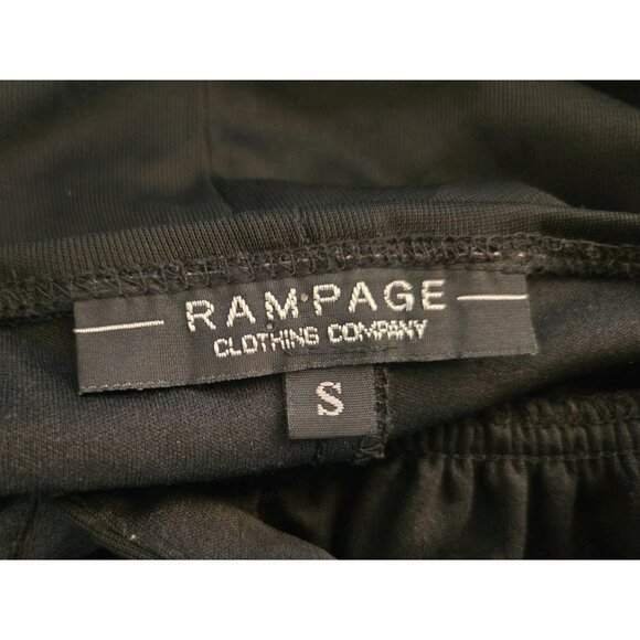 Vintage Y2K Rampage Black Halter Dress S Sequins 90's Chiffon  Asymmetrical - Picture 6 of 7